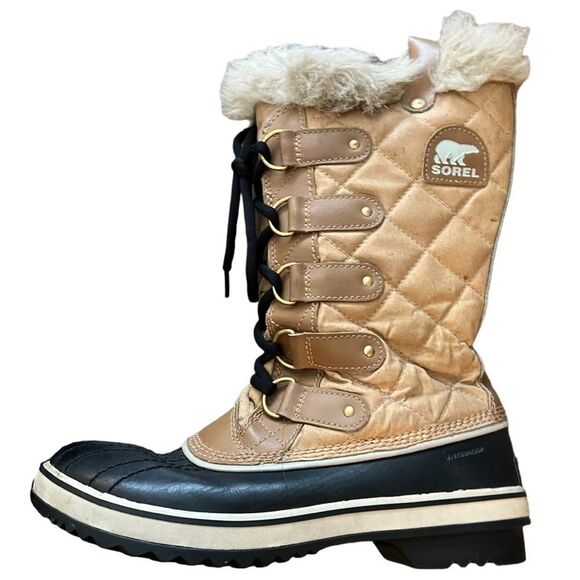 Sorel Size 8 Women’s Torino Quilted Canvas Waterproof Snow Boots - Picture 3 of 15